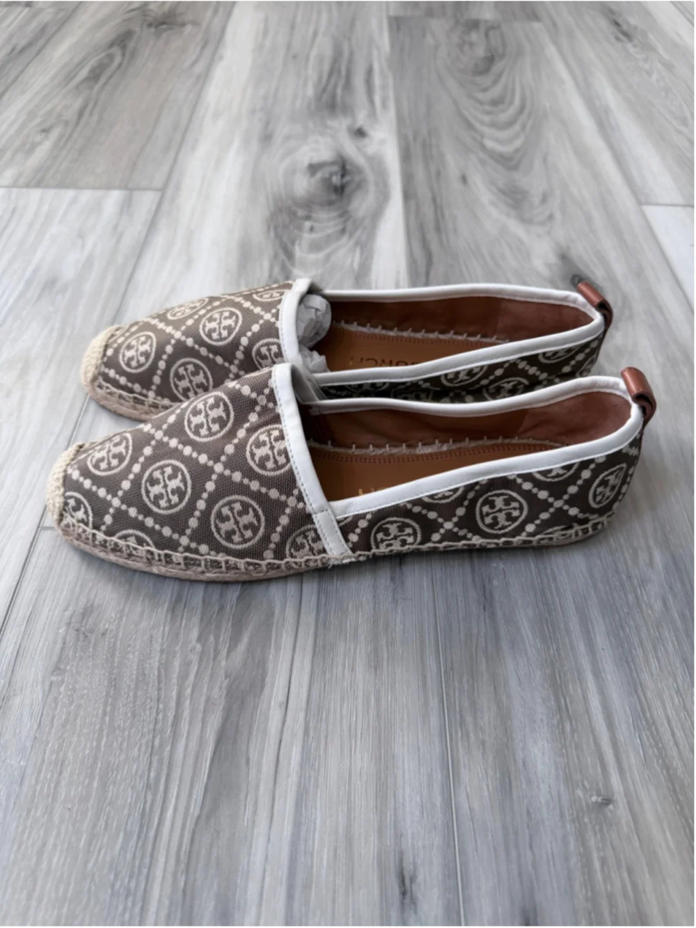 Beautiful Tory Burch T Monogram Espadrille Flats featuring the signature woven